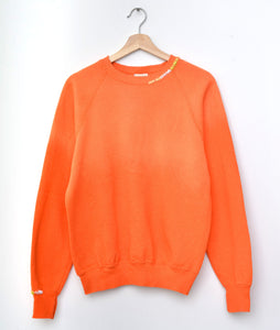 Rainbow Ombre Stitching Sweatshirt - Tangerine