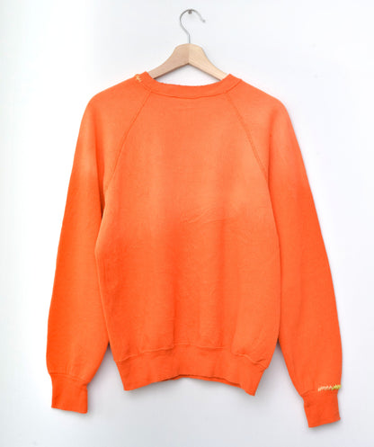 Rainbow Ombre Stitching Sweatshirt - Tangerine