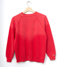 Rainbow Ombre Stitching Sweatshirt - Red