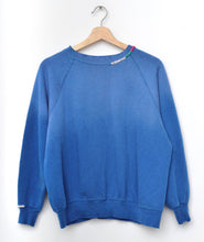 Rainbow Ombre Stitching Sweatshirt - Blue