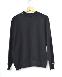 Rainbow Ombre Stitching Sweatshirt -Black