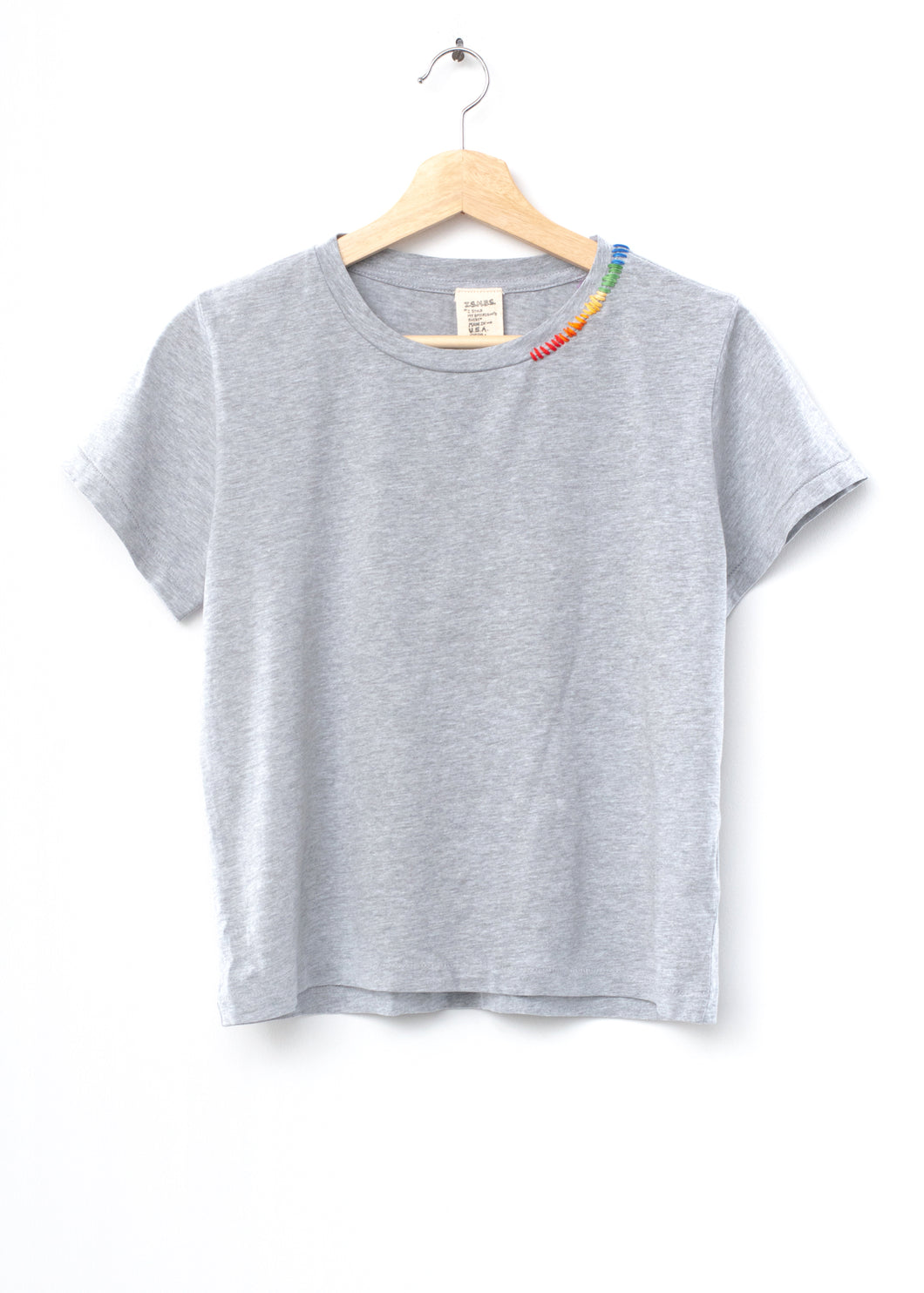 Rainbow Ombre Stitched Planet Tee(5 Colors)