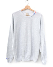 Rainbow Ombre Stitching Sweatshirt -H.Grey
