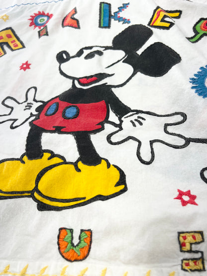 "RARE" Vintage Mickey All Over Print with Embroidery Button Down Shirt -L