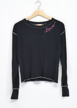 BLACK  L/S THERMAL TEE  WITH CUSTOM HAND EMBROIDERY