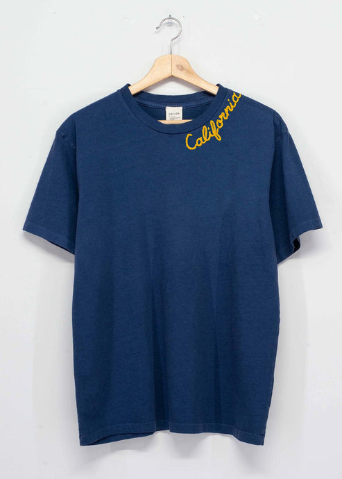 Navy Boyfriend Tee 23 WITH CUSTOM HAND EMBROIDERY