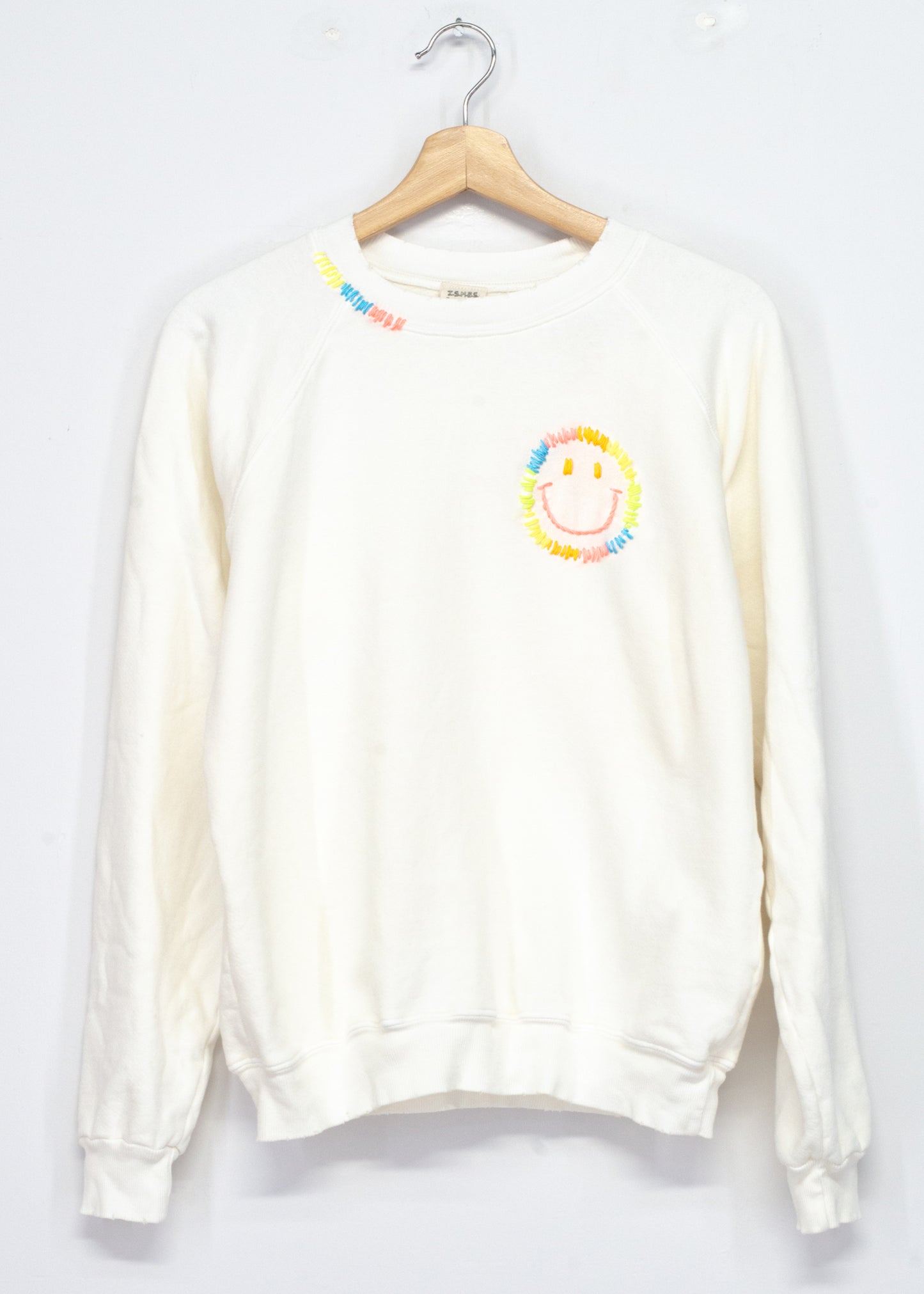 Neon Rainbow Smiley Face Sweatshirt