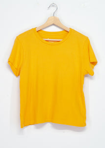 YELLOW 22 S/S TEE WITH CUSTOM HAND EMBROIDERY